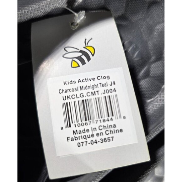 Kids Active clogs size J4 Joybees Slip-On Shoes girl boy casual black teal - Picture 2 of 5